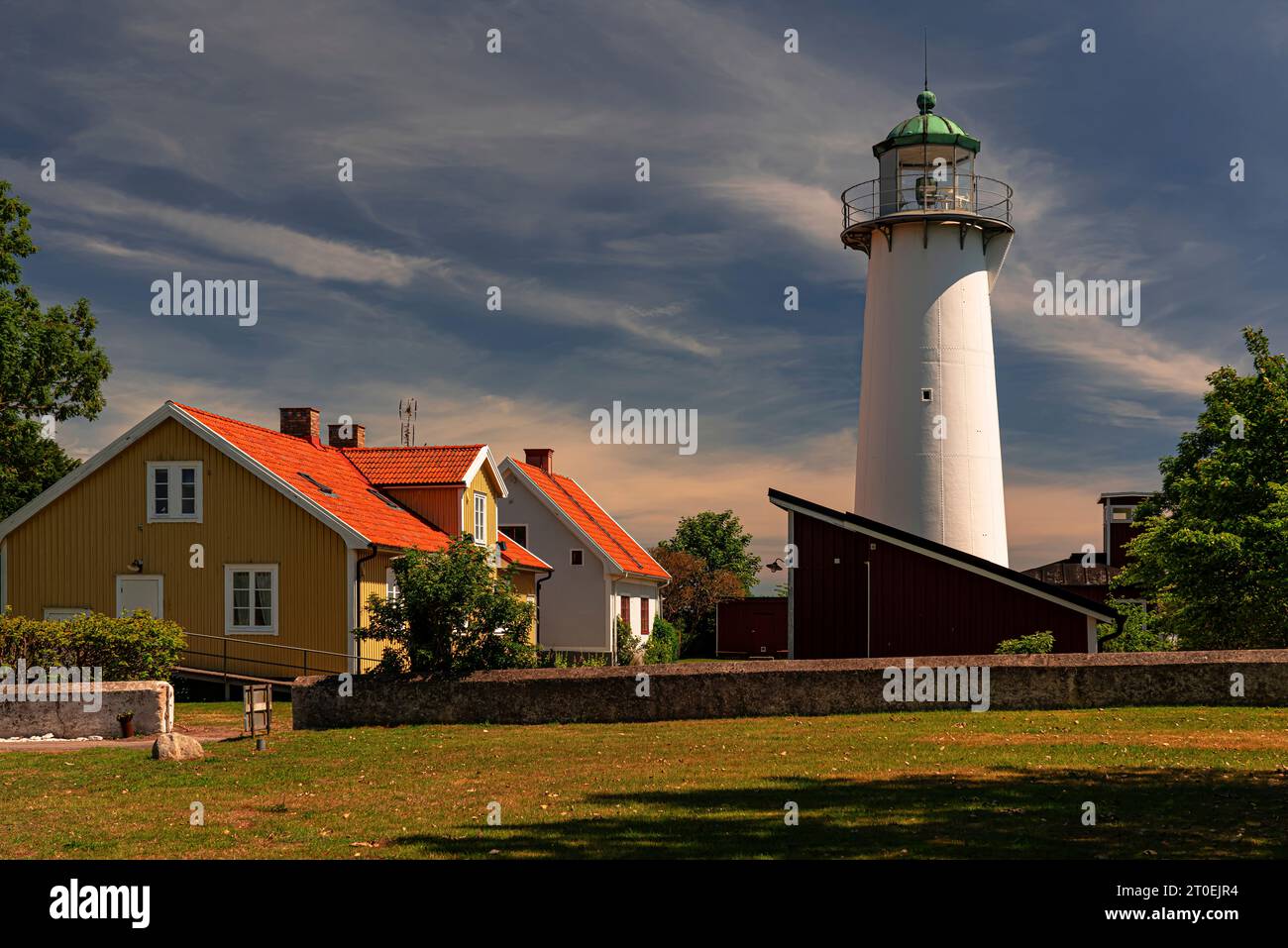 Smygehuk Fyr, Skane, South Sweden Stock Photo