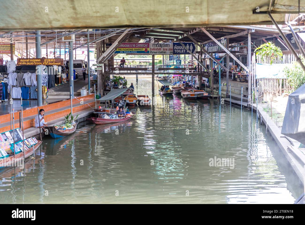 Floating Market, Damnoen Saduak Floating Market, Ratchaburi, Bangkok, Thailand, Asia Stock Photo