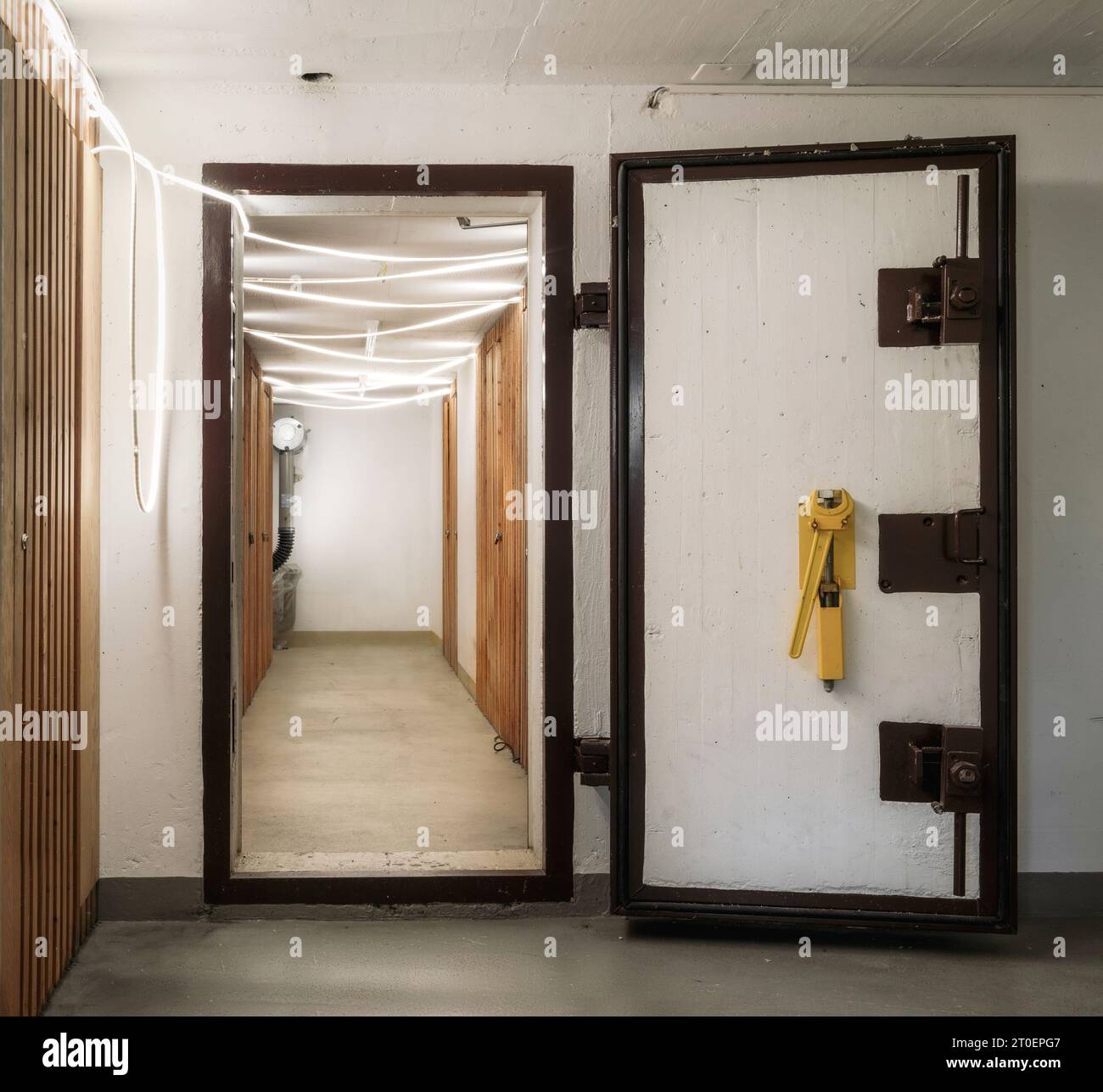 Bomb shelter or disaster bunker in 4story building in Switzerland