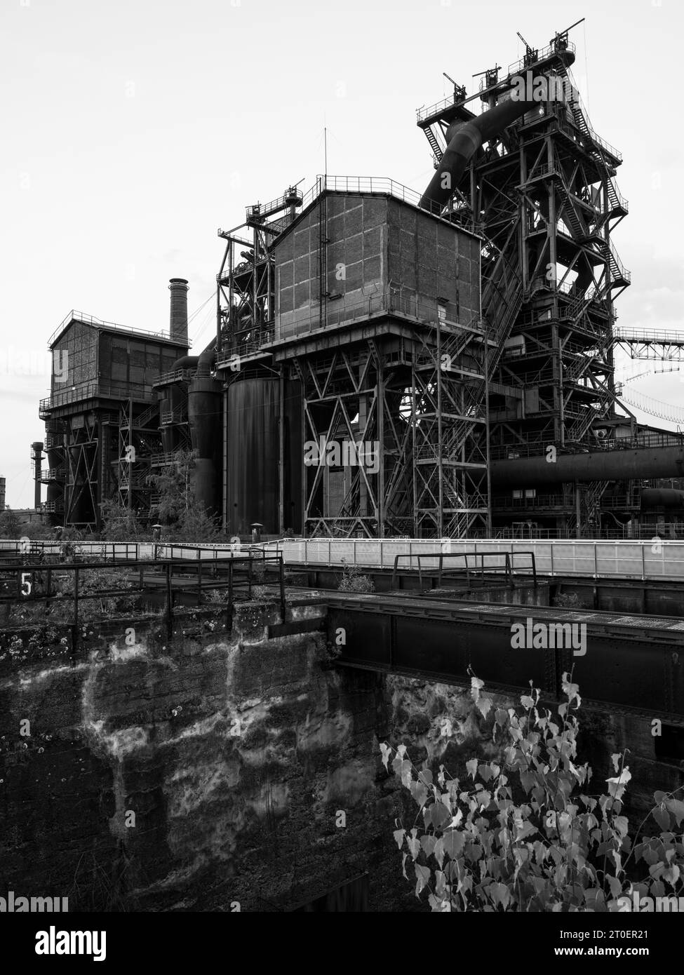 In the landscape park Duisburg North Stock Photo