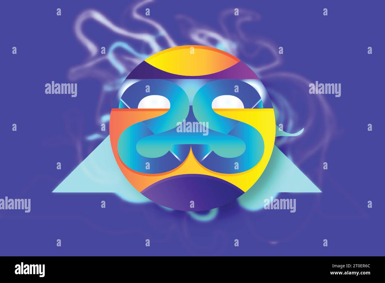 visual expressions embracing the gradient colored overly for a unique harmonic 3d hd character vector design Stock Vector