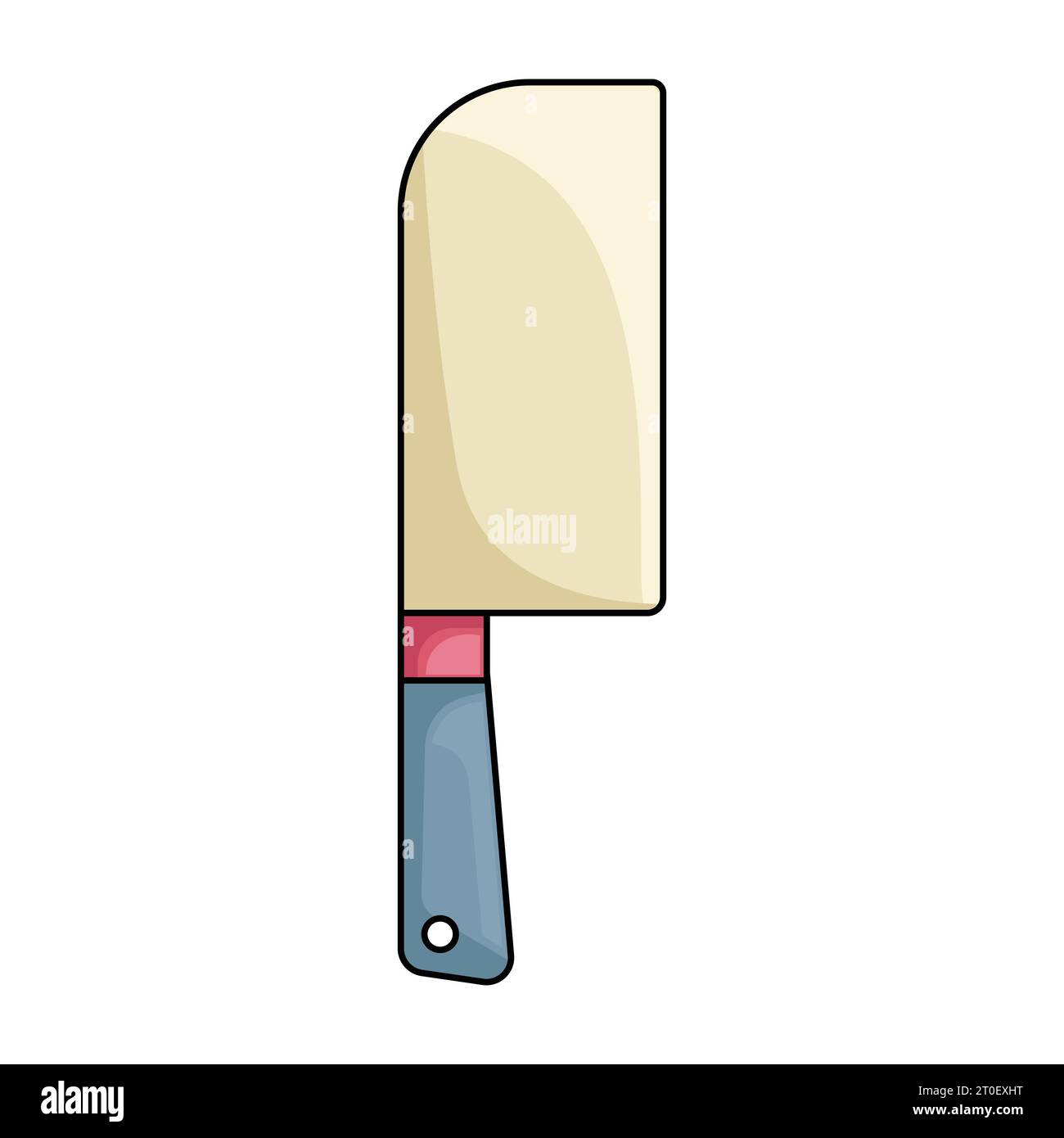 meat cleaver vector cartoon style design for food and kitchen utensils design illustration Stock