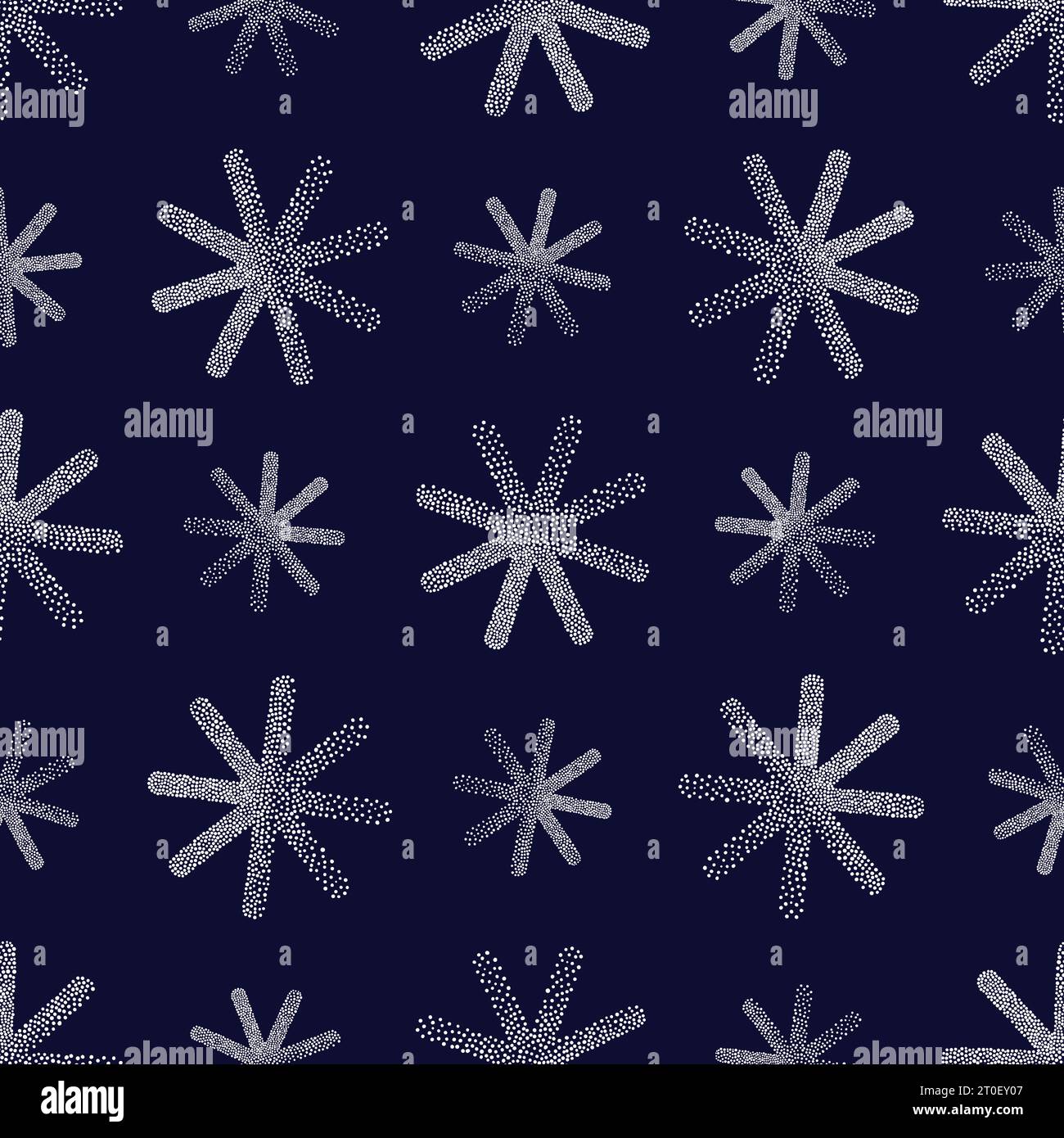 Christmas pattern with snowflakes. Seamless vector winter illustration. Stock Vector
