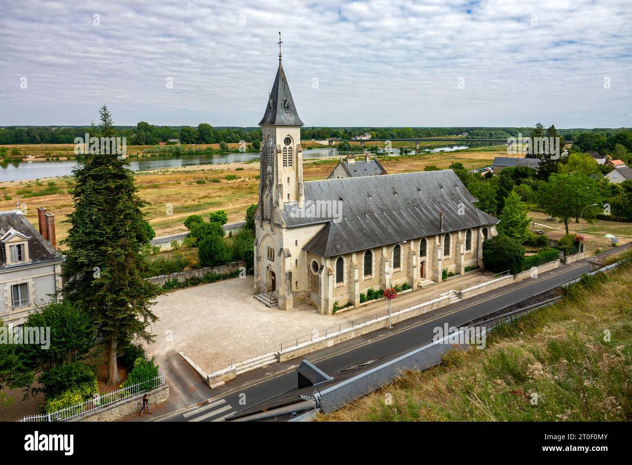 eglise Saint-Nicolas in Chaumont-sur-Loire Stock Photo