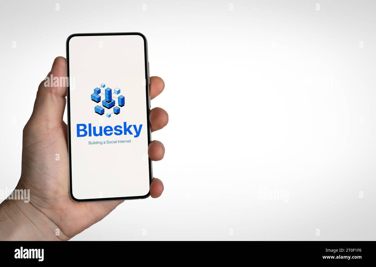 Bluesky social media platform stock photo alamy