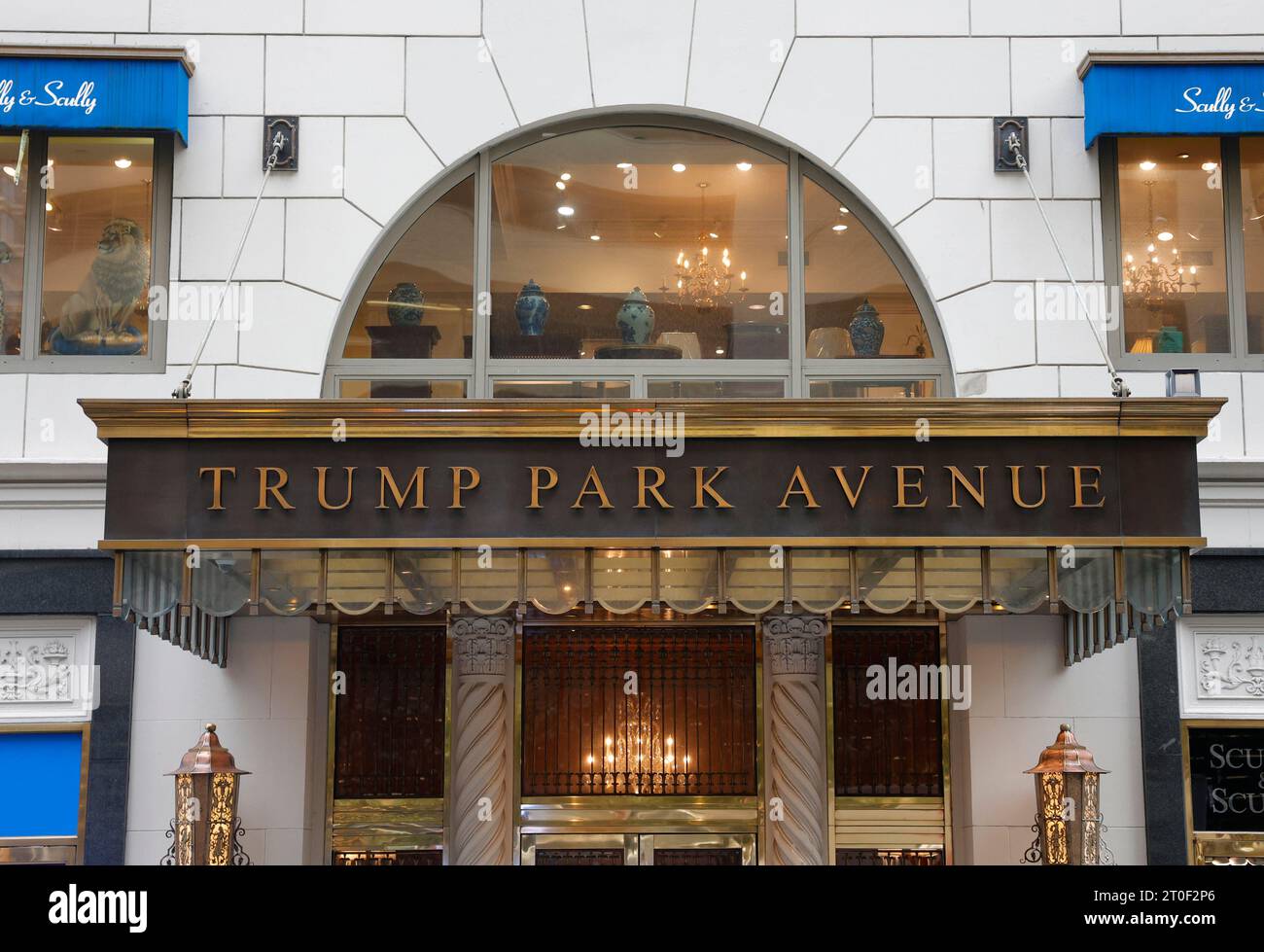 New York, United States. 06th Oct, 2023. Trump Park Avenue stands at 502 Park Ave on Friday, October 6, 2023 in New York City. A civil fraud trial at State Supreme Court brought last September by New York Attorney General Letitia James, accuses Trump, his eldest sons and his family business of inflating Trump's net worth by more than $2 billion by overvaluing his real estate portfolio. Photo by John Angelillo/UPI Credit: UPI/Alamy Live News Stock Photo