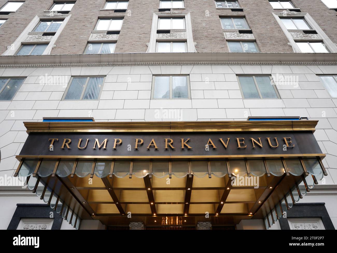 New York, United States. 06th Oct, 2023. Trump Park Avenue stands at 502 Park Ave on Friday, October 6, 2023 in New York City. A civil fraud trial at State Supreme Court brought last September by New York Attorney General Letitia James, accuses Trump, his eldest sons and his family business of inflating Trump's net worth by more than $2 billion by overvaluing his real estate portfolio. Photo by John Angelillo/UPI Credit: UPI/Alamy Live News Stock Photo