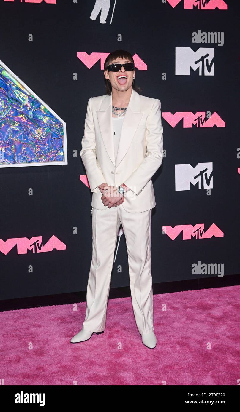 Peso Pluma attends the 2023 Video Music Awards at Prudential Center in