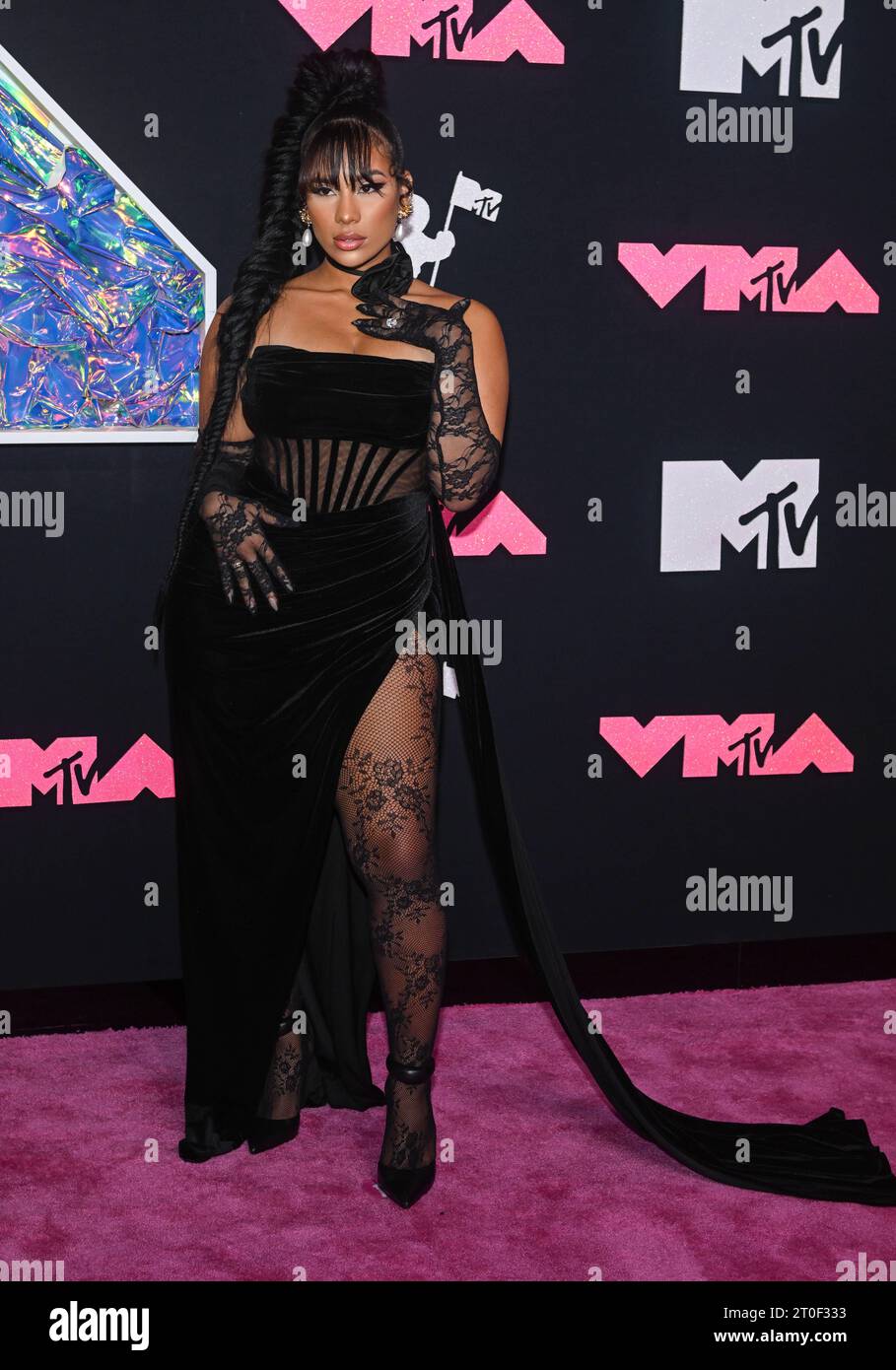 Cyn Santana attends the 2023 Video Music Awards at Prudential Center in Newark, NJ. Photo