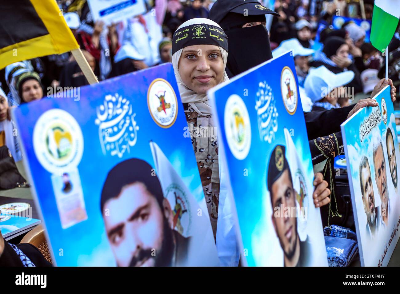 Al-Quds Brigades mark 36th foundation anniversary of PIJ movement Palestinian Islamic Jihad supporters participate in an anti-Israel rally marking the 36th anniversary of the movement s foundation in Gaza City, October 6, 2023. The Gaza Strip Palestine Copyright: xMahmoudxIssax 5T0A1628 Credit: Imago/Alamy Live News Stock Photo