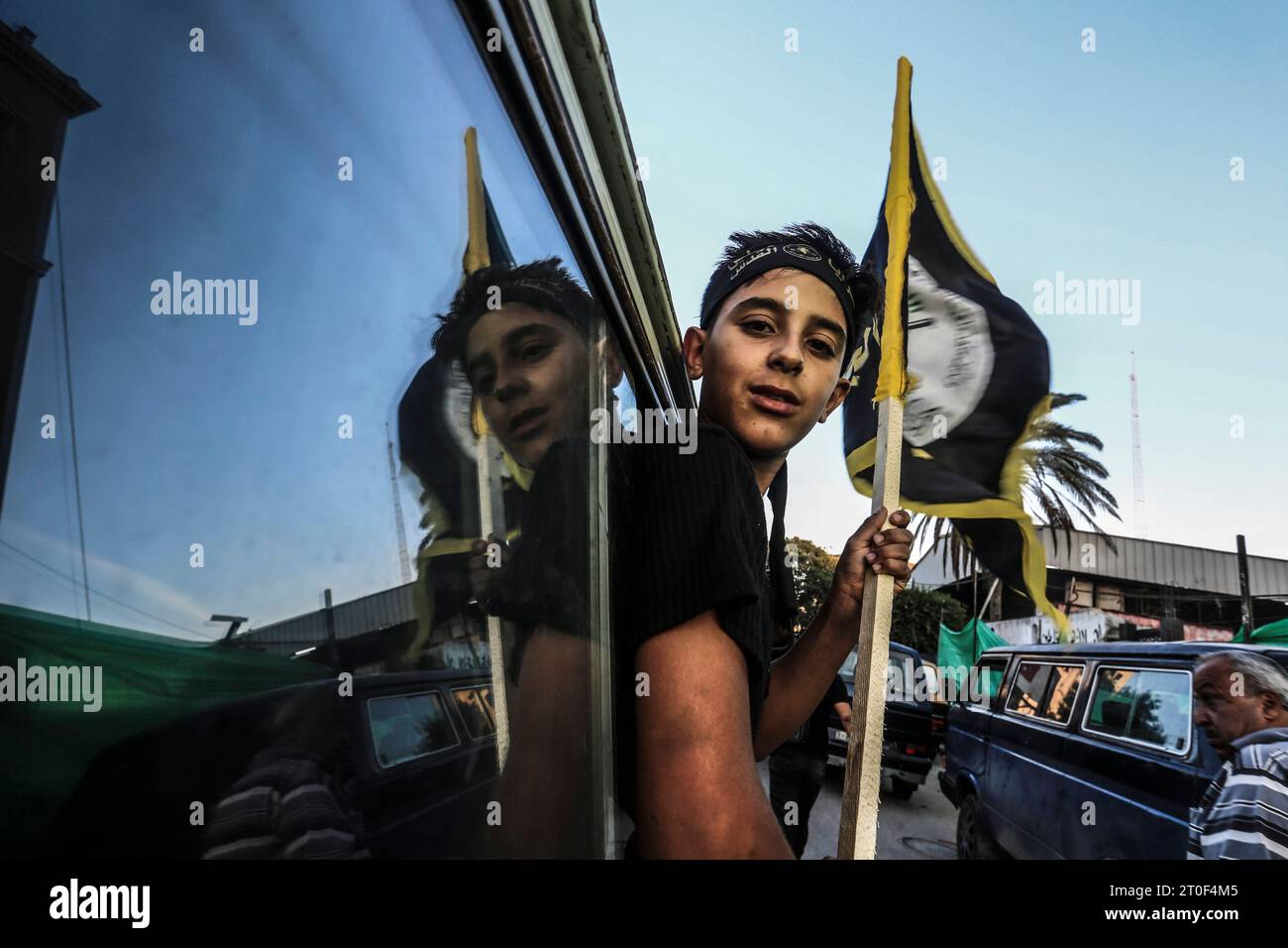 Al-Quds Brigades mark 36th foundation anniversary of PIJ movement Palestinian Islamic Jihad supporters participate in an anti-Israel rally marking the 36th anniversary of the movement s foundation in Gaza City, October 6, 2023. The Gaza Strip Palestine Copyright: xMahmoudxIssax 5T0A1920 Credit: Imago/Alamy Live News Stock Photo