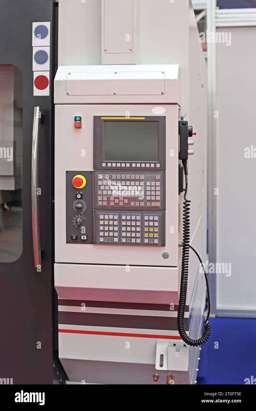 Computer Keyboard Control Panel at Cnc Milling and Machining Center ...