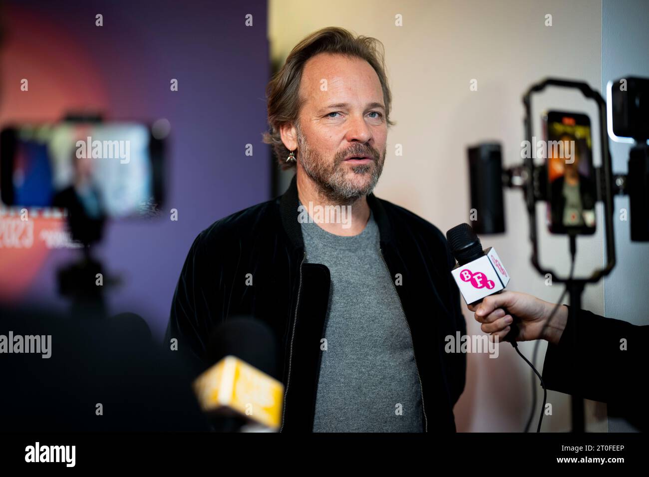 Peter Skarsgaard is interviewed upon arrival for the photocall of the ...