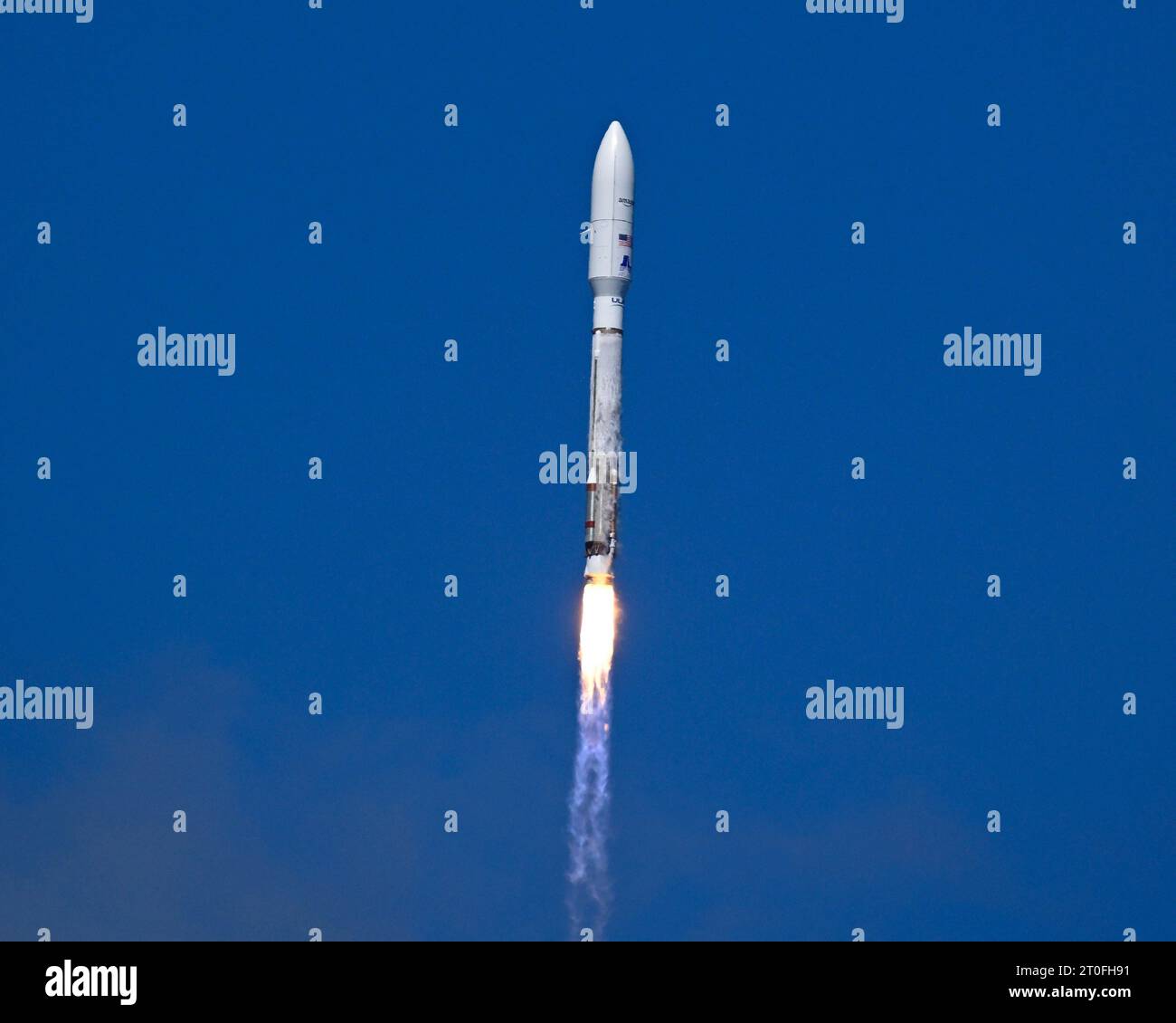 The United Launch Alliance Atlas V rocket launches twin Amazon Project Kuiper satellites at 206