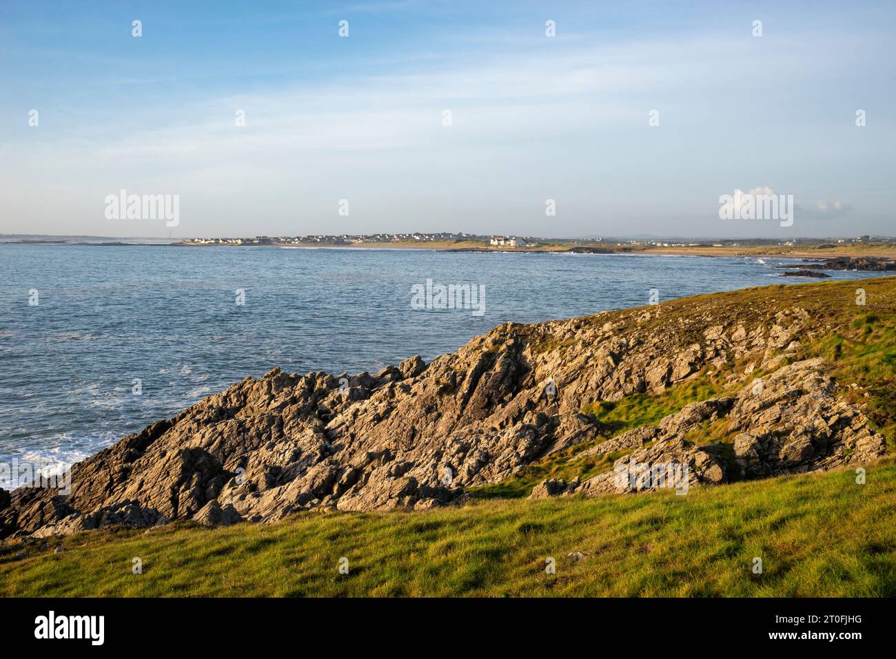 Beautiful coastline of sandy beaches near Rhosneigr on the west coast