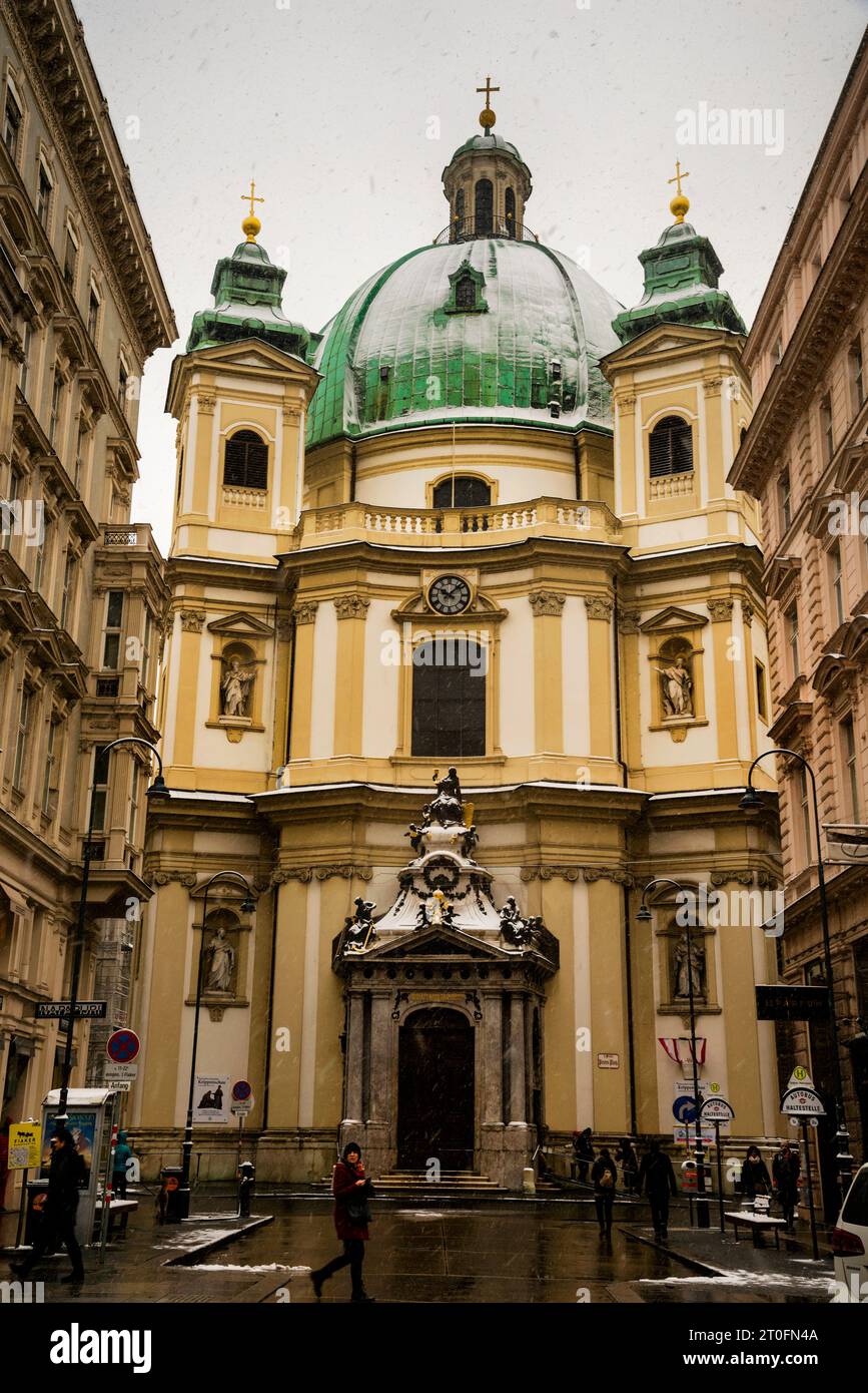 St. Peter's Church on Petersplatz in Vienna, Austria. Stock Photo
