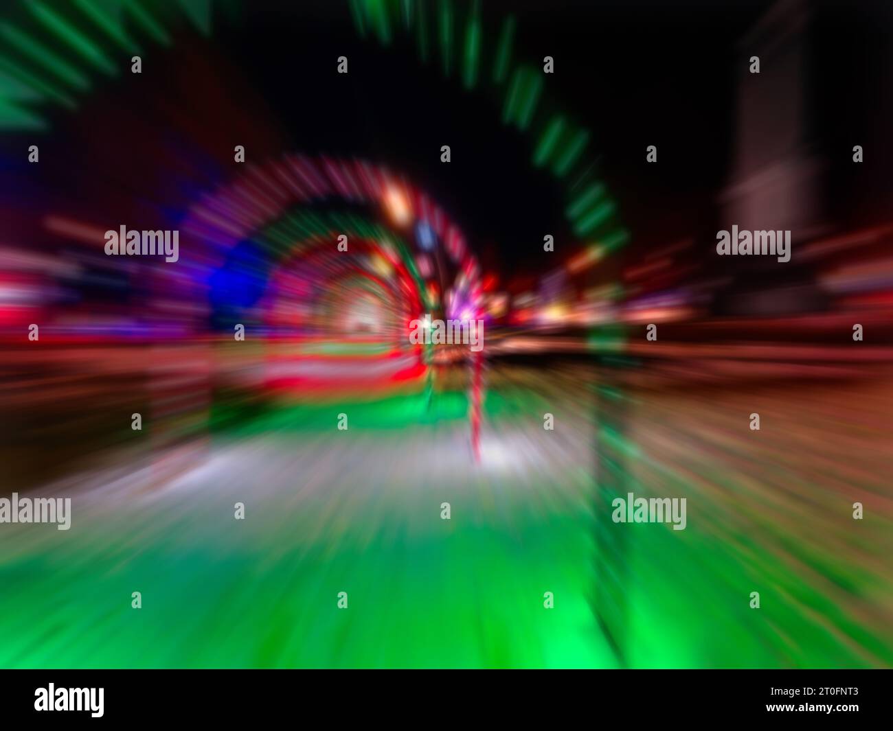 An abstract rendering of a town square Christmas display achieved with ...