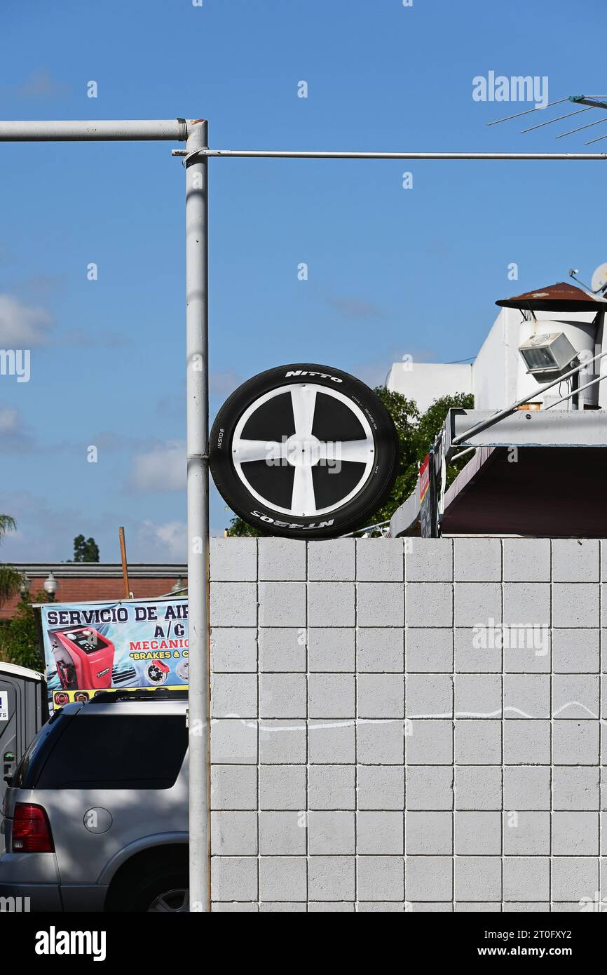 SANTA ANA, CALIFORNIA 1 OCT 2023 Tire Shop with Nitto Tire sign