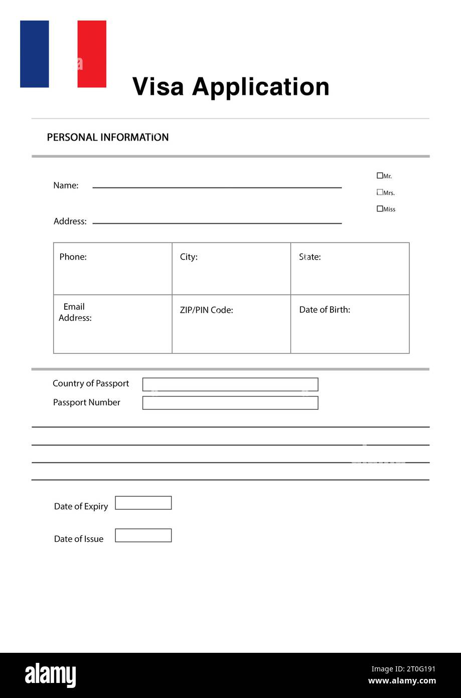 immigration-to-france-blank-application-visa-form-stock-photo-alamy