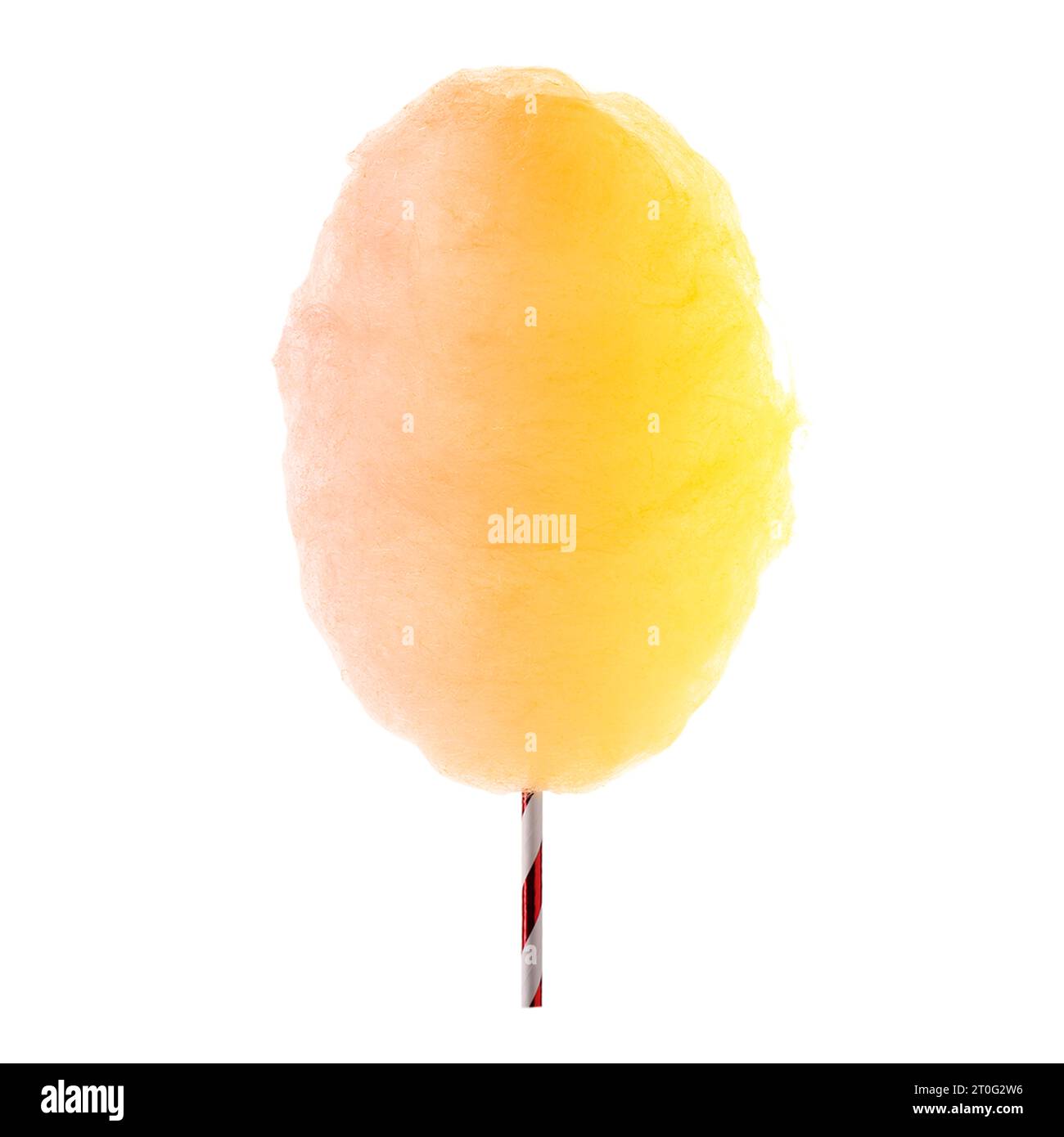 Yummy orange cotton candy isolated on white Stock Photo Alamy