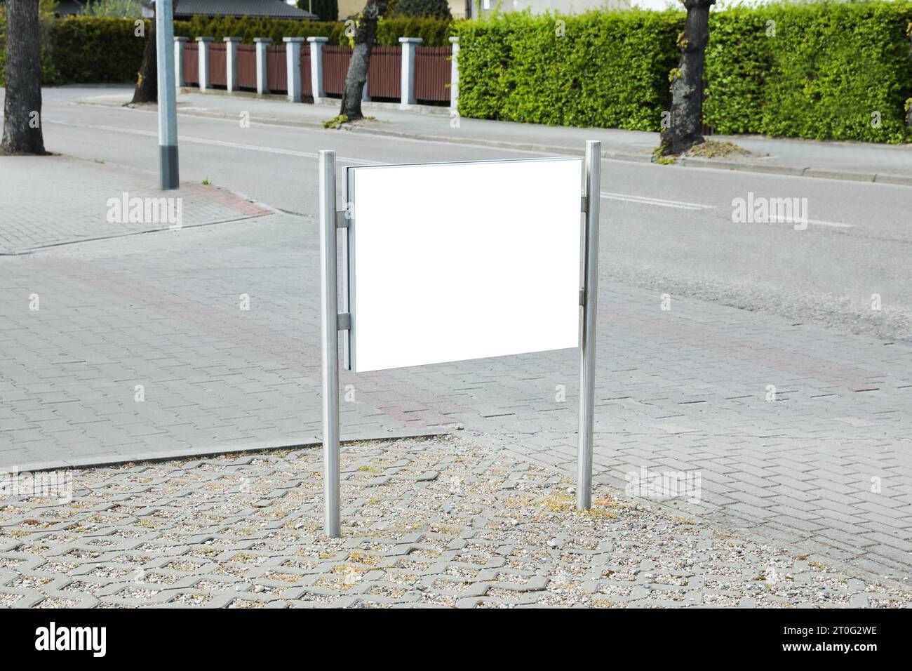 Empty signboard in city. Mock-up for design Stock Photo - Alamy