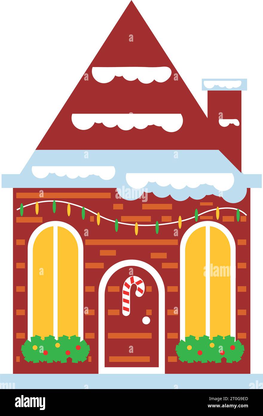 House outdoor christmas lights Stock Vector Images - Alamy