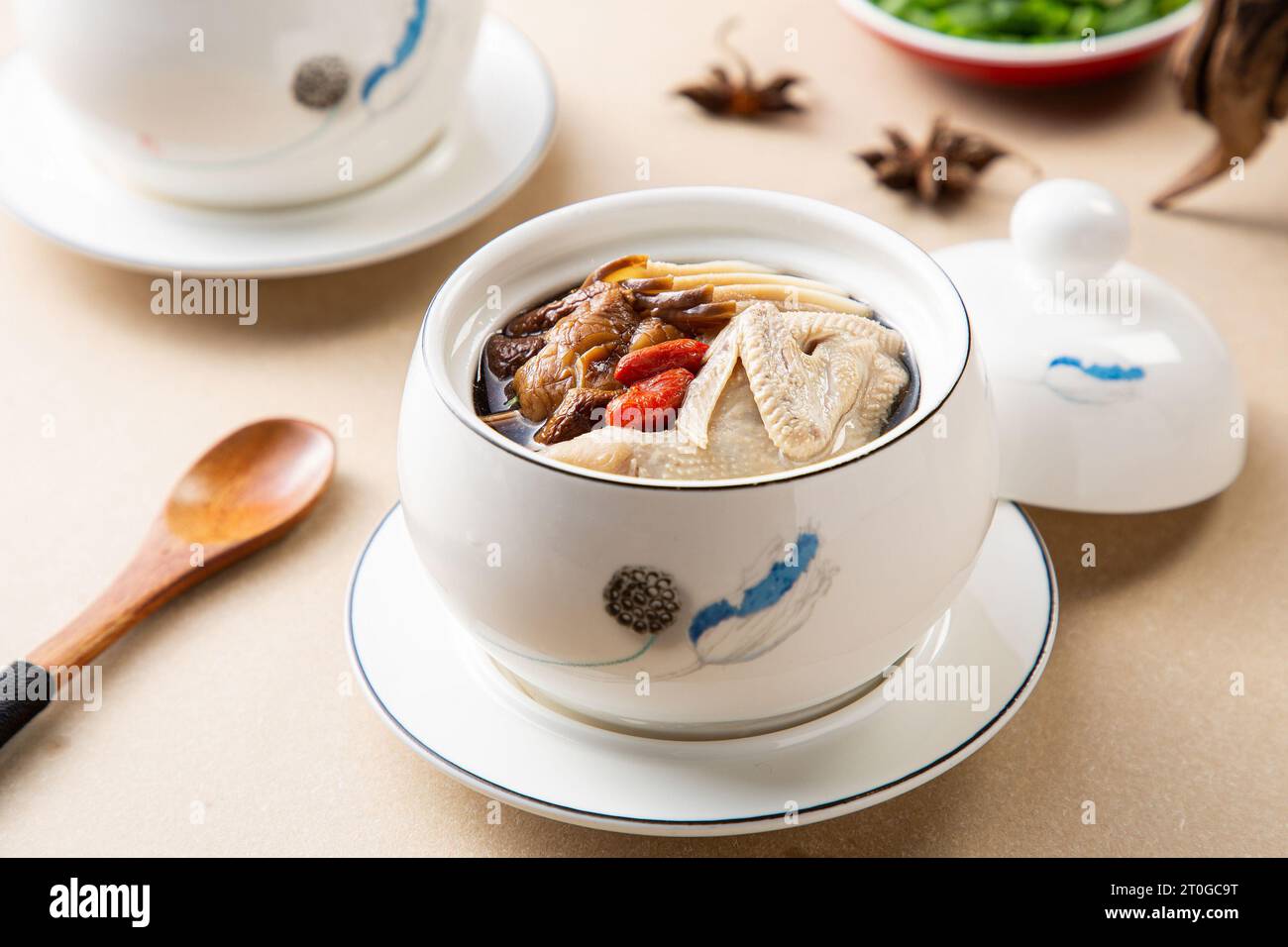 Chinese food, Doubleboiled Pigeons with Tricholoma matsutake