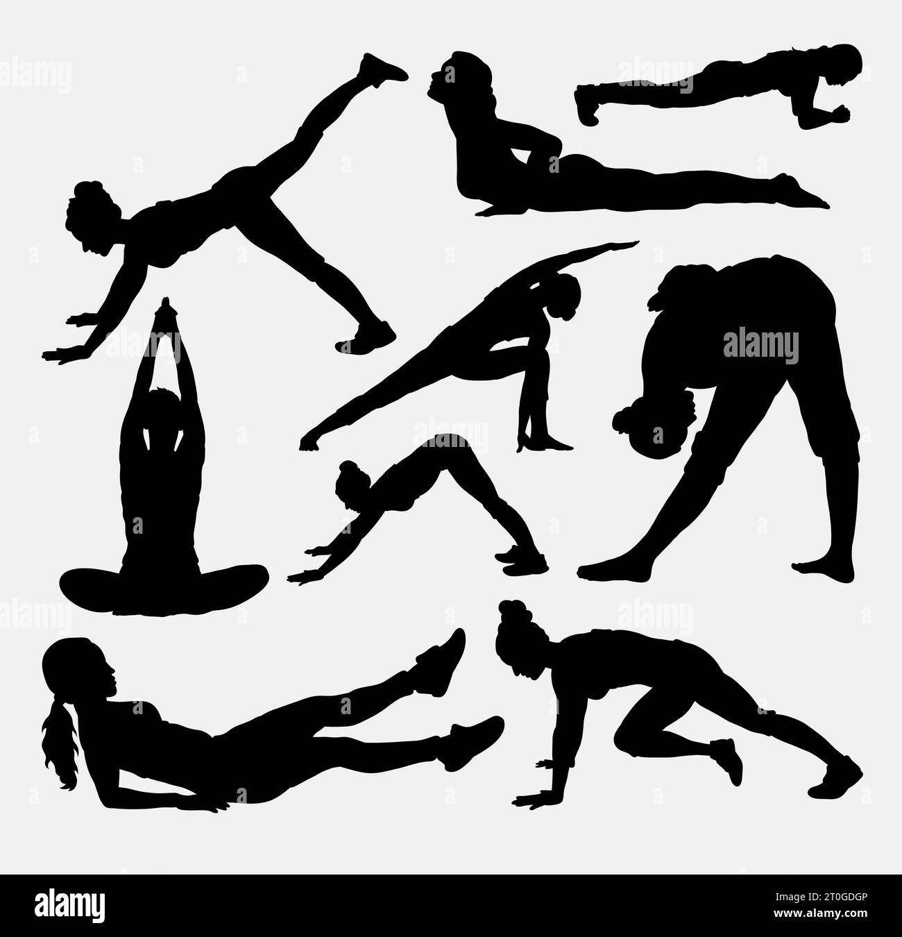 Yoga Silhouette Femme, Yoga, forme physique, sport png