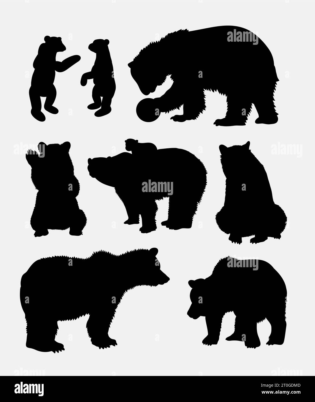 bear wild animal silhouette Stock Vector Image & Art - Alamy