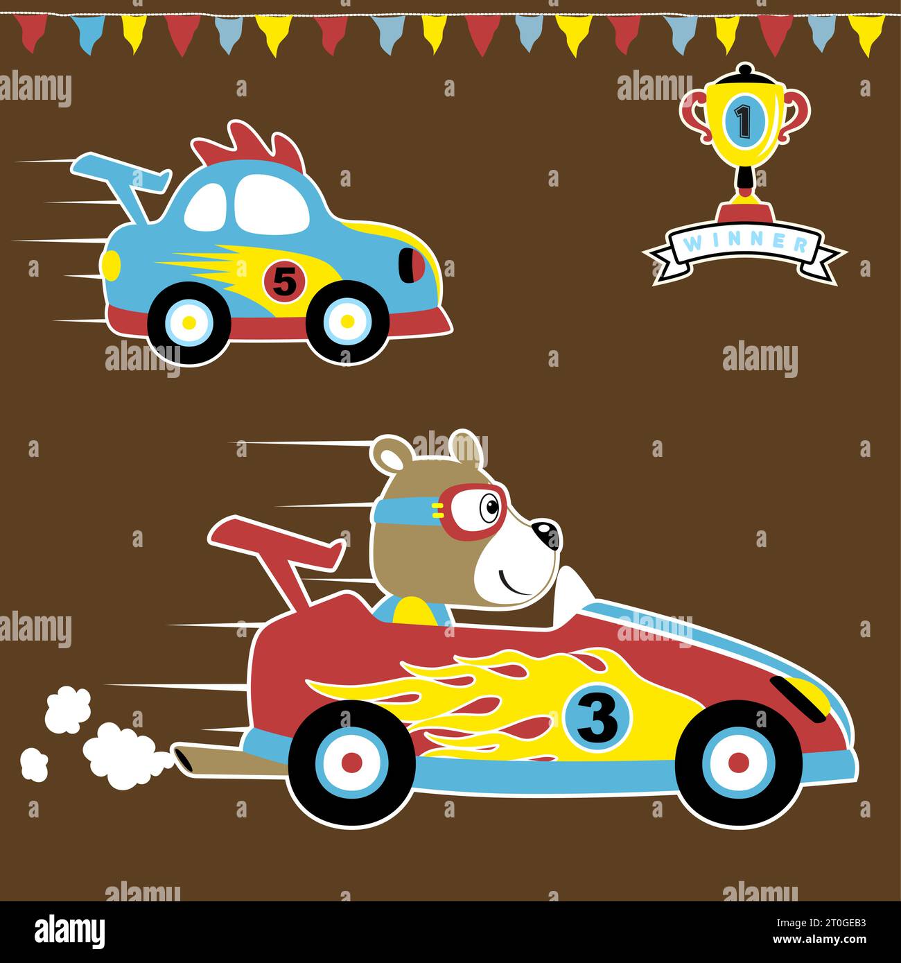 Hot dog racing car metaphor isolated illustration Stock Photo - Alamy
