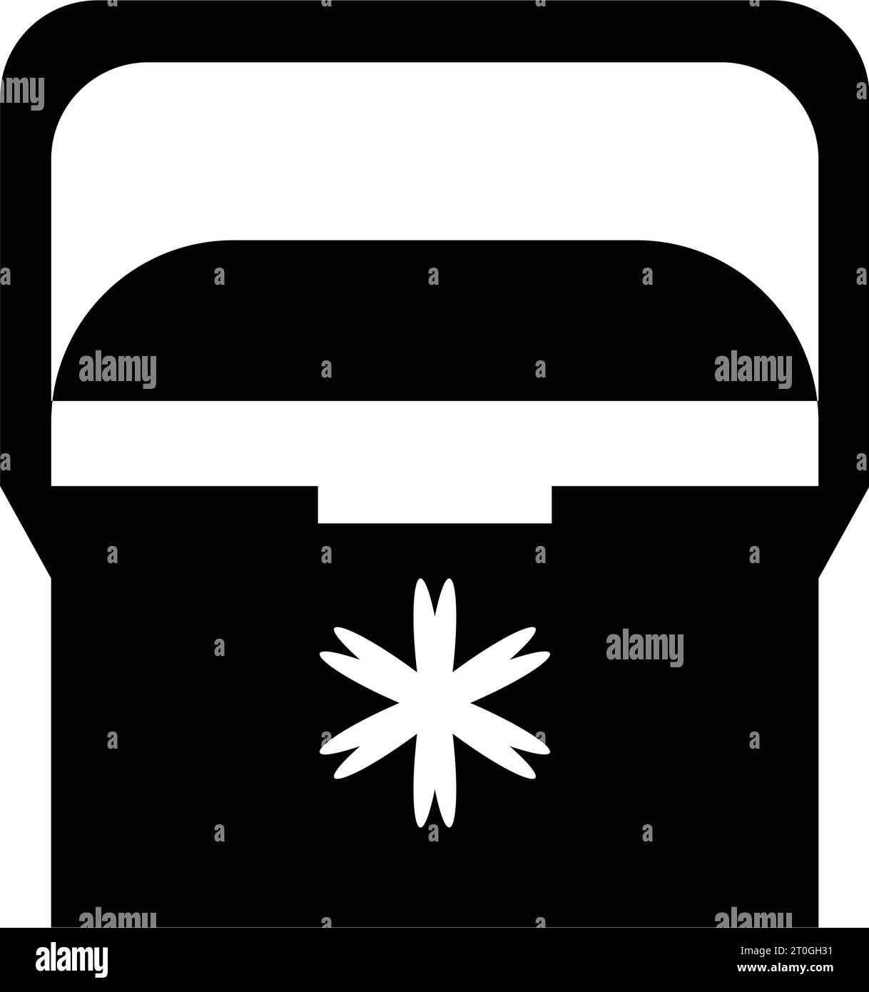 Ice box icon silhouette design template isolated Stock Vector Image