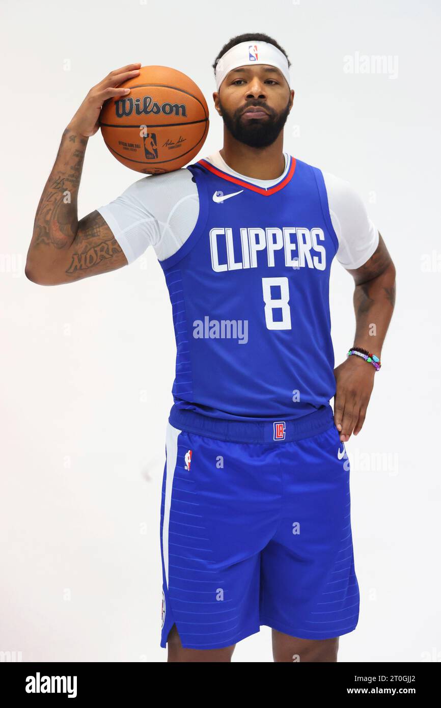 Los Angeles Clippers forward Marcus Morris Sr. (8) dribbles during