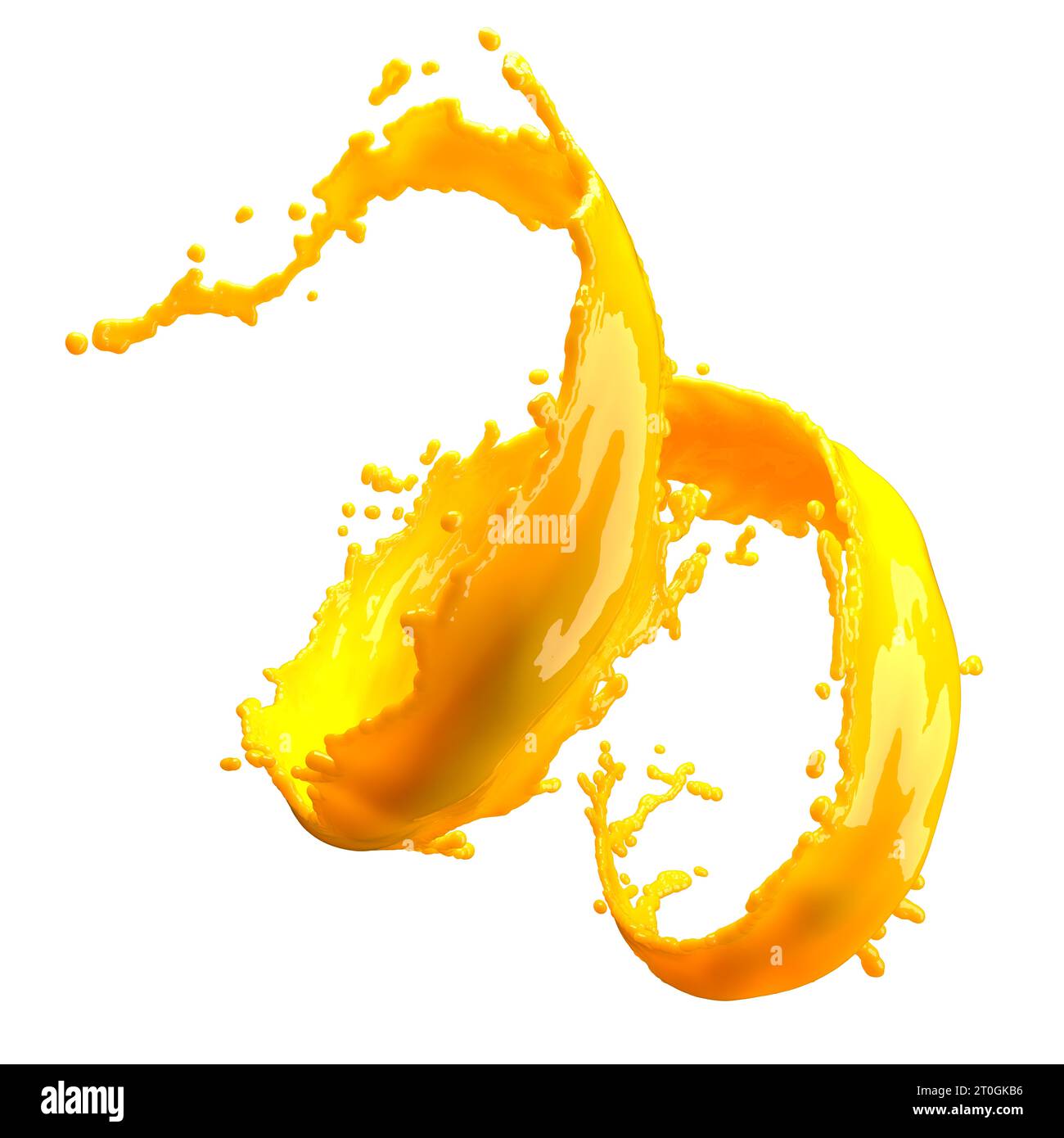 orange juice splash isolated on white background Stock Photo - Alamy