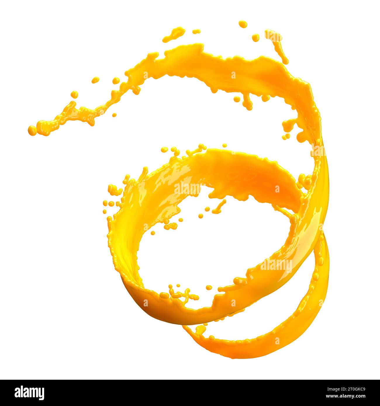 orange juice splash isolated on white background Stock Photo - Alamy
