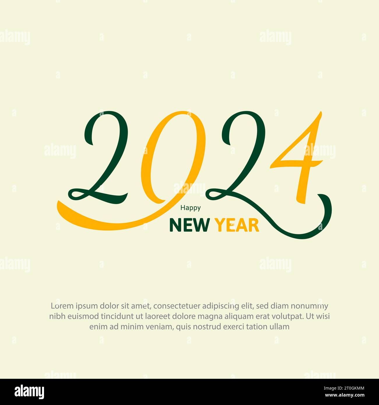 vintage 2024 new year celebration vector design Stock Vector Image