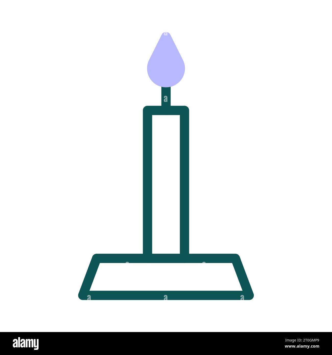 Candle icon duotone green purple colour easter illustration vector