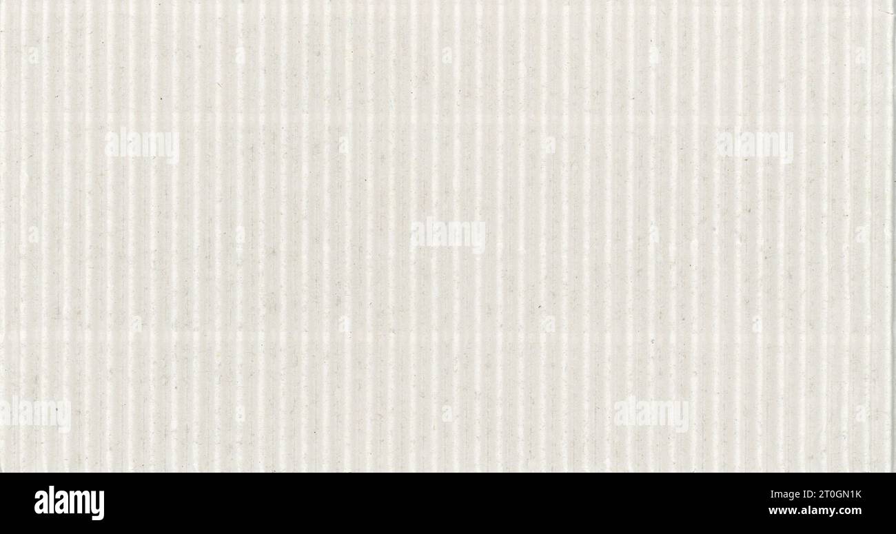 white corrugated cardboard texture useful as a background Stock Photo