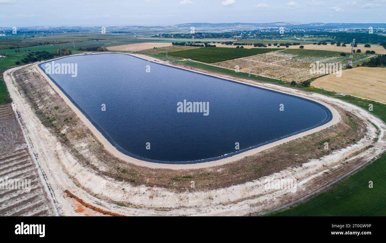 Sewage treatment facility Stock Photo
