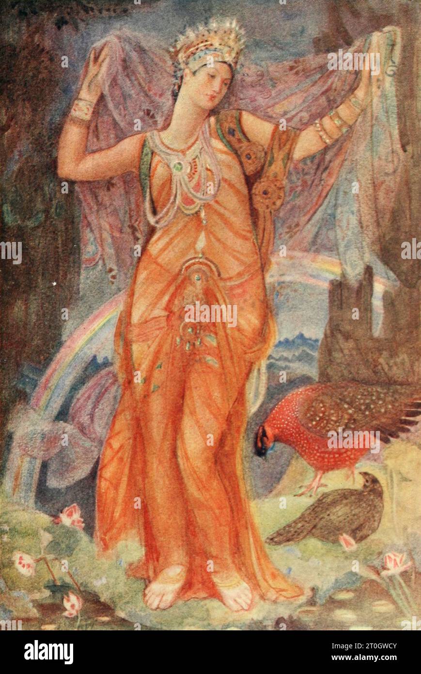 Mother-goddess Ishtar, illustration Stock Photo