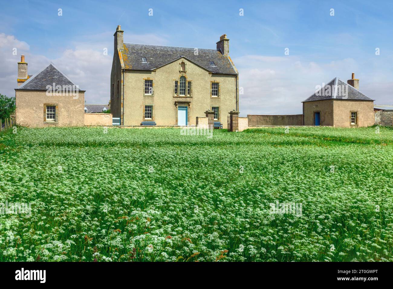 Belmont Manor house is one of the most important historic buildings in the Shetlands. Stock Photo