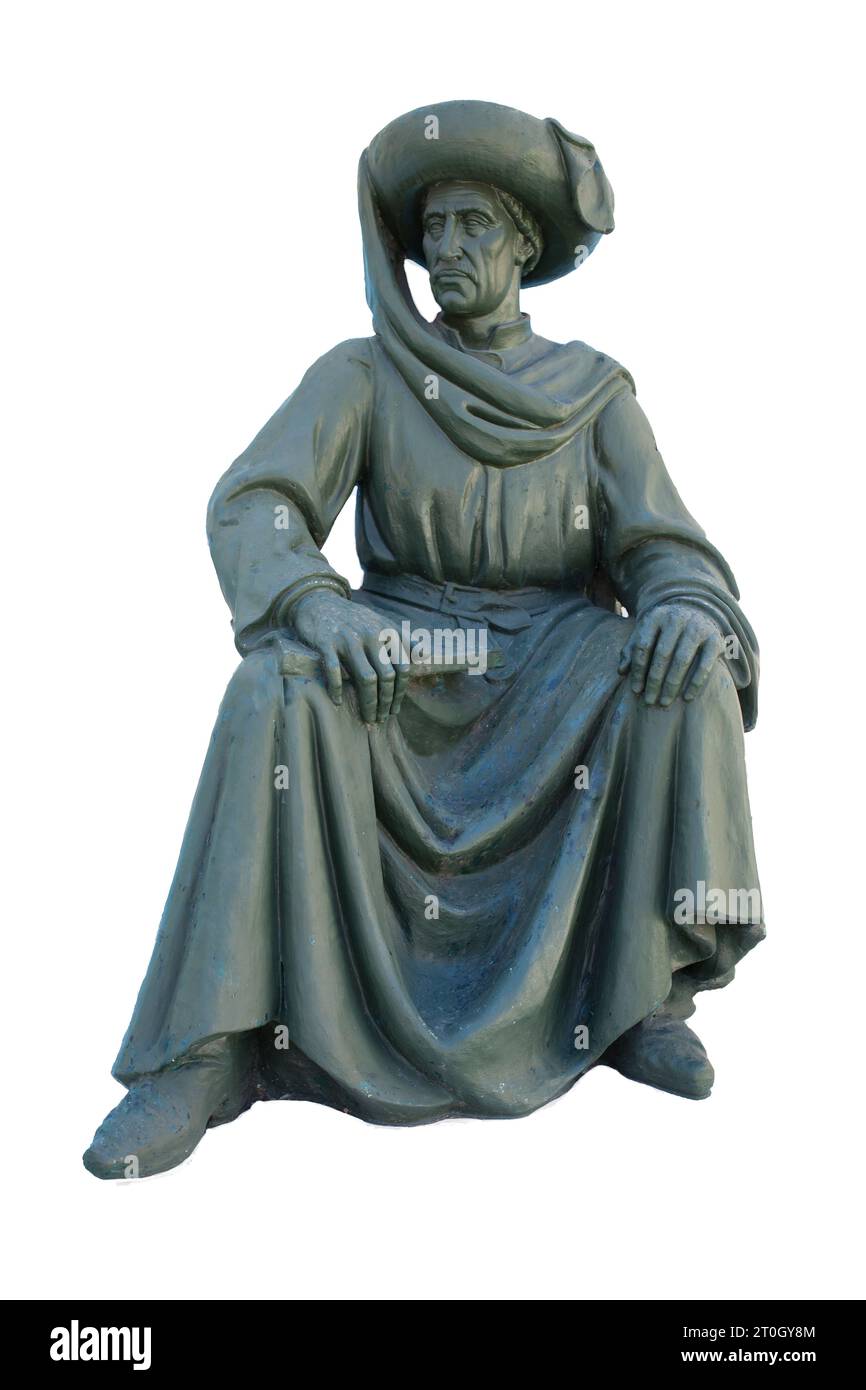 Coimbra, Portugal - Sept 7th 2019: Prince Henry the Navigator sculpture. Unknown artist. Portugal dos Pequenitos, Coimbra Stock Photo