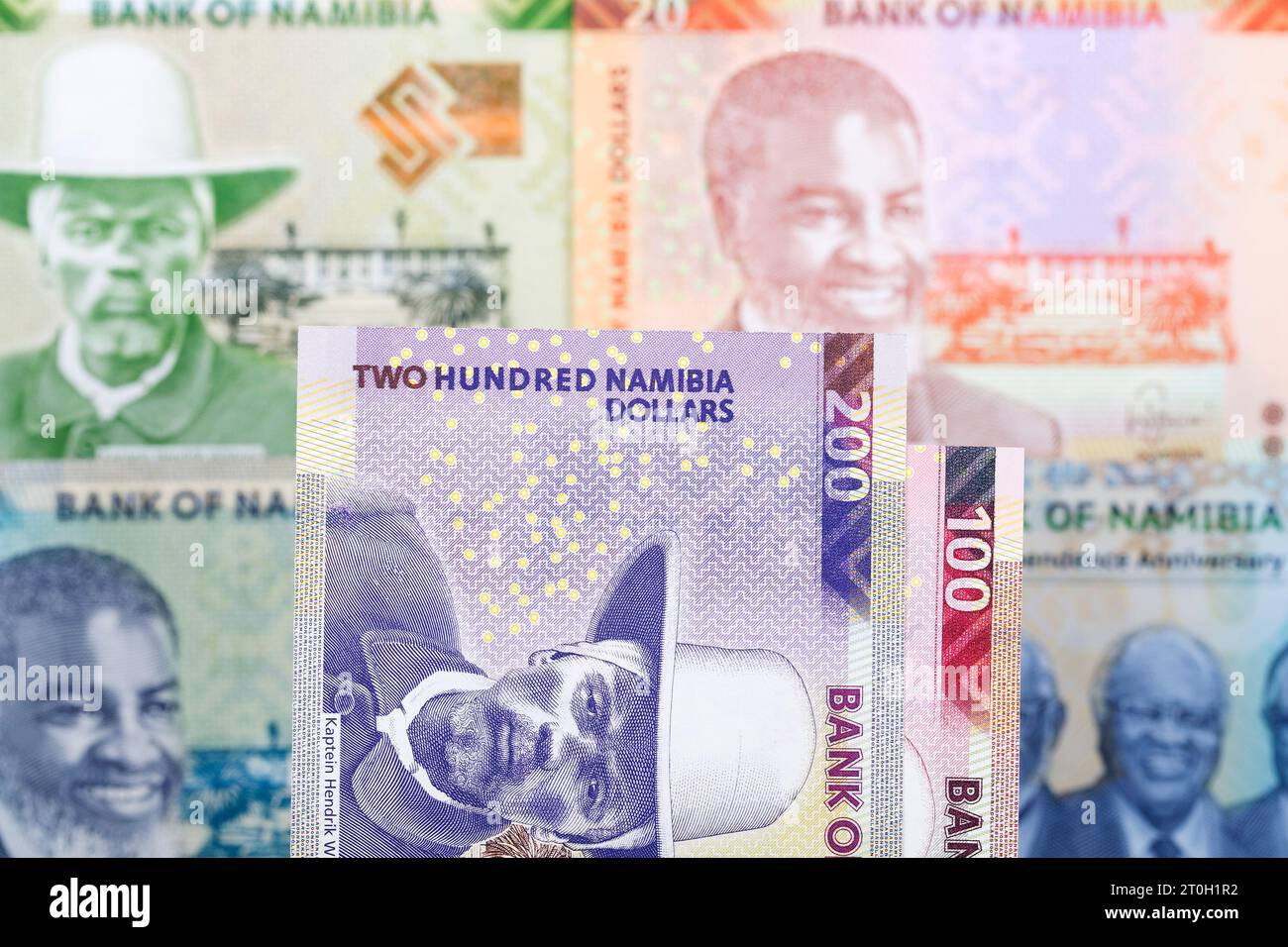 Namibian money - dollar a business background Stock Photo