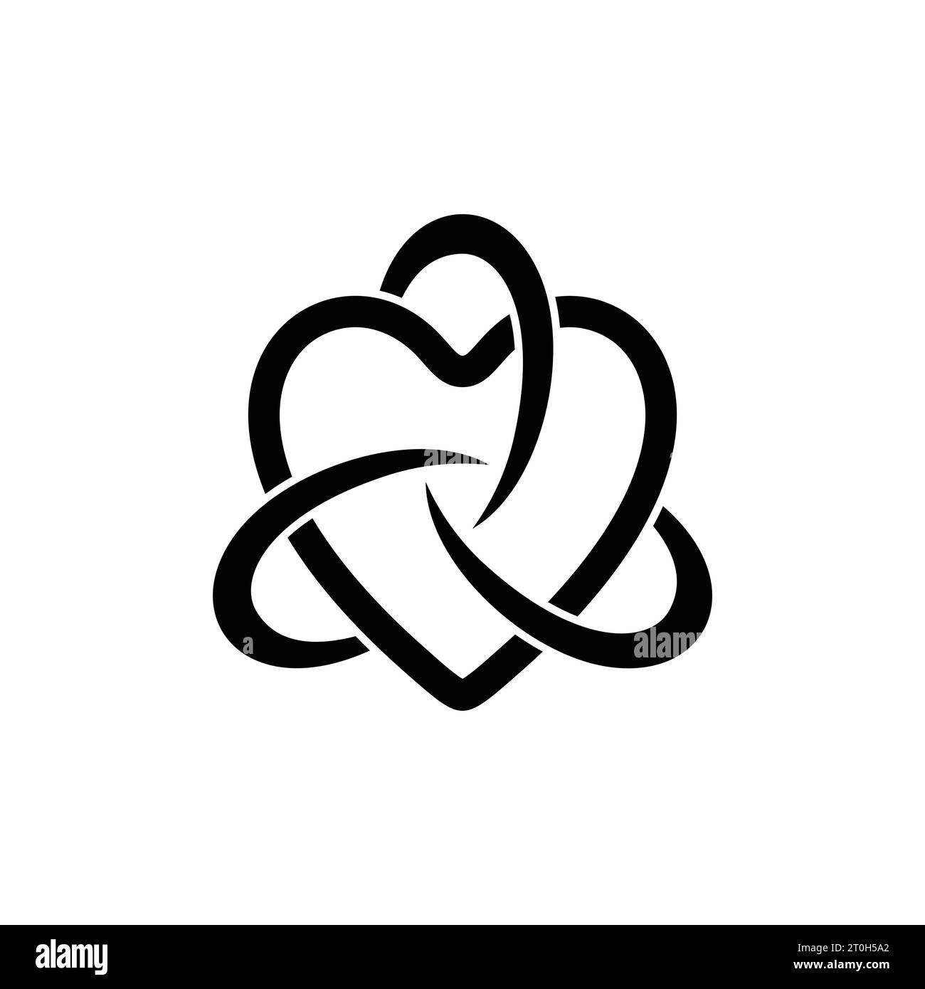 Celtic Love Logo, Celtic Heart Knot Symbol, Icon, Vector Stock Vector