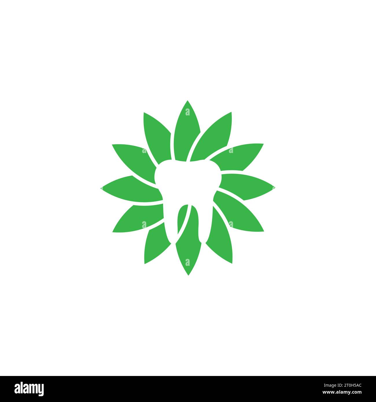 Dental Leaf logo, Tooth leaf logo, Nature Dental Logo, Icon, Vector