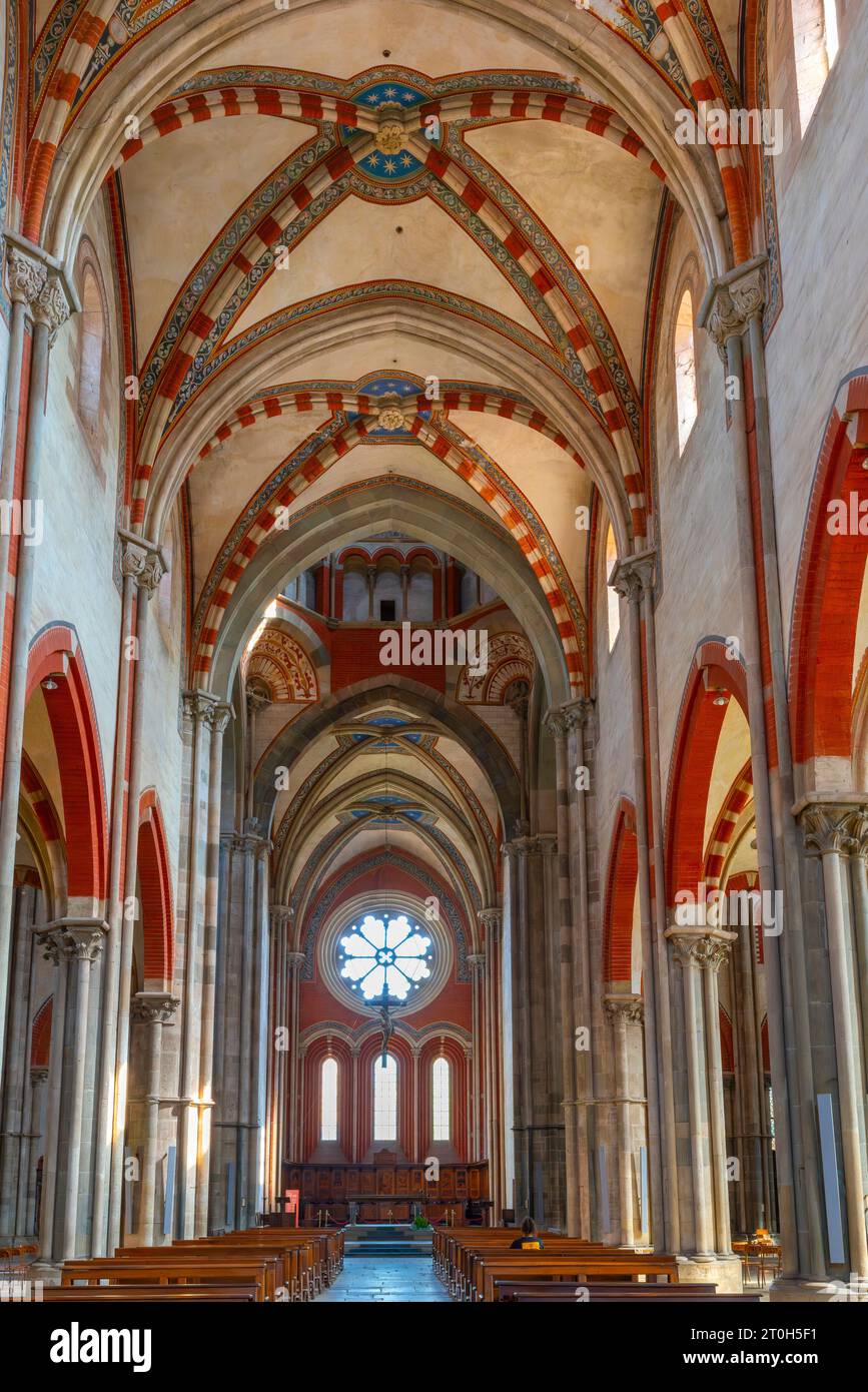 The Basilica di Sant'Andrea is the church of a monastery in Vercelli, Piedmont, northern Italy. Stock Photo