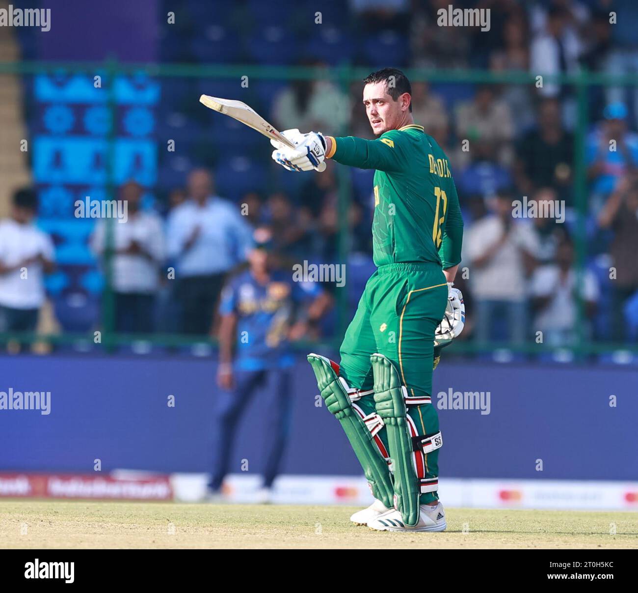 New Delhi, Delhi, India. 7th Oct, 2023. Quinton de Kock of South Africa