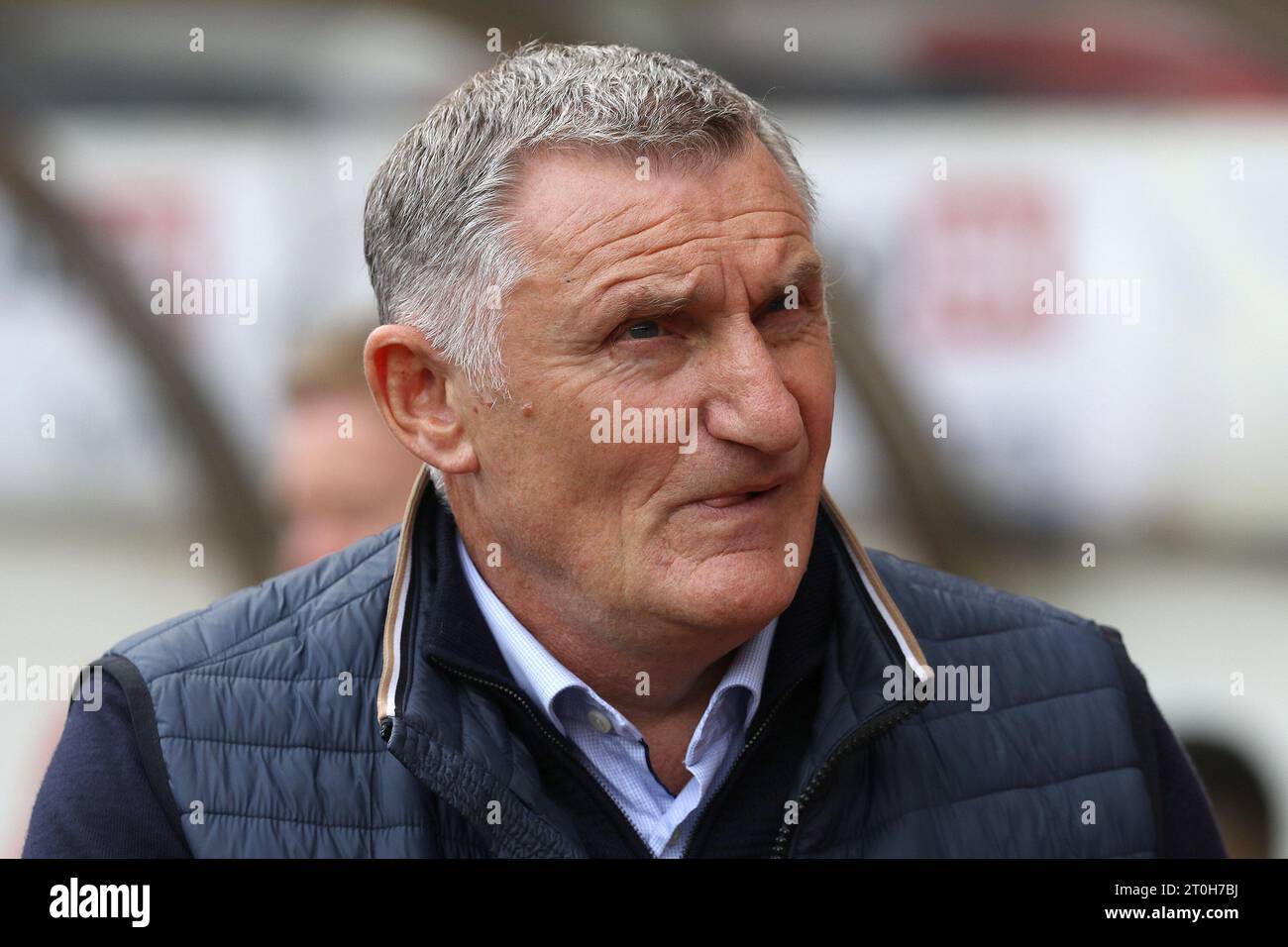Sunderland Manager Tony Mowbray during the Sky Bet Championship match between Sunderland and Middlesbrough at the Stadium Of Light, Sunderland on Saturday 7th October 2023. (Photo: Robert Smith | MI News) Credit: MI News & Sport /Alamy Live News Stock Photo