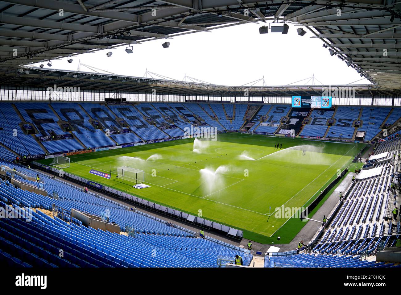 A general view of the stadium ahead of the Sky Bet Championship match at the Coventry Building Society Arena, Coventry. Picture date: Saturday October 7, 2023. Stock Photo