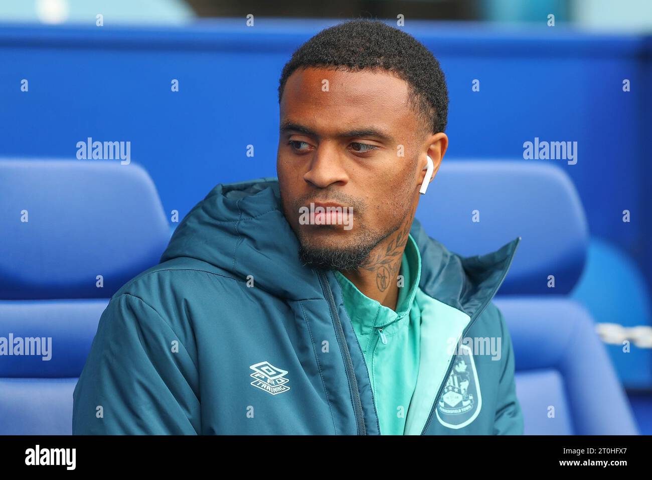 Delano 7 of Huddersfield Town arrives ahead of the Sky Bet