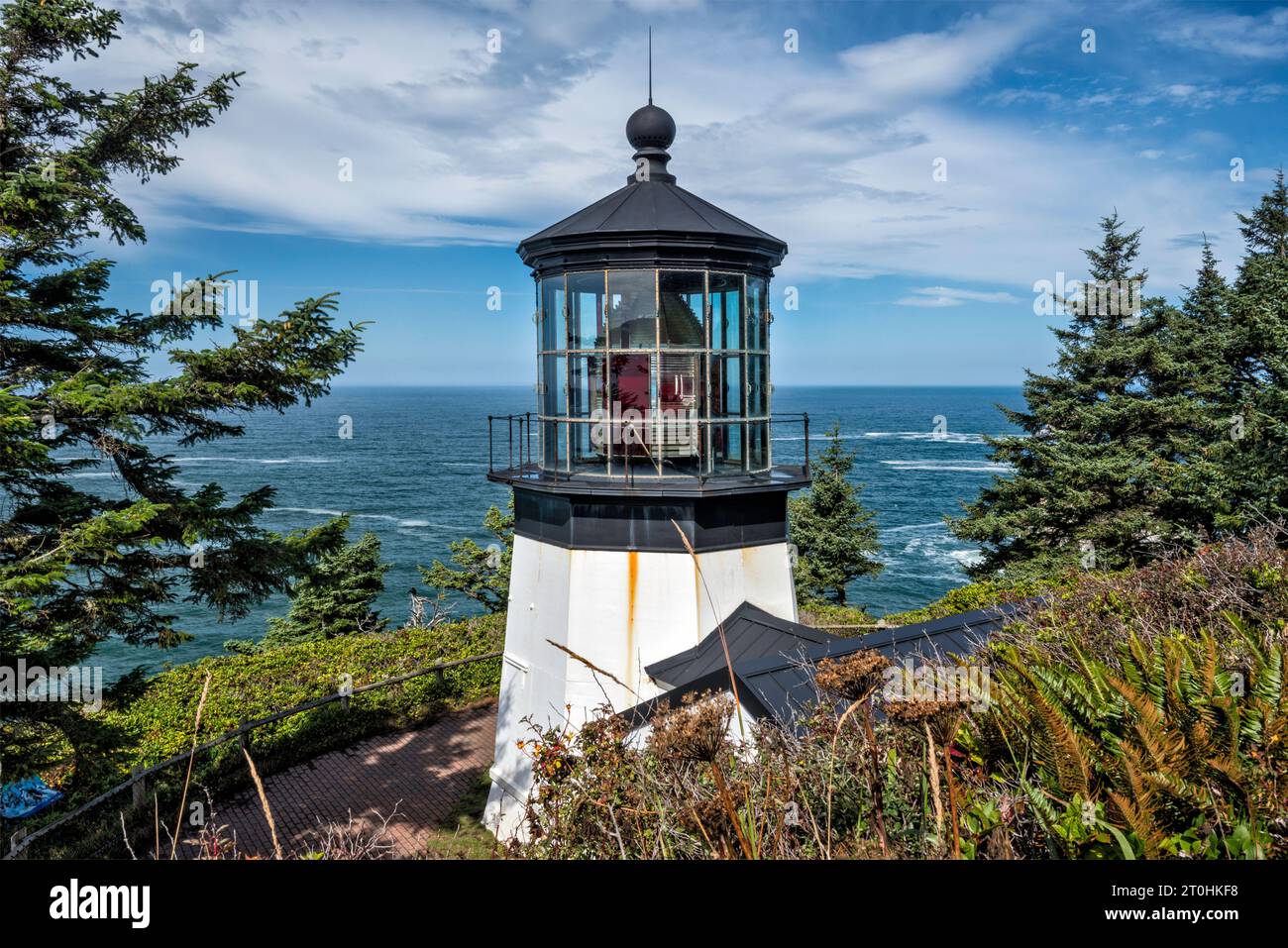 Cape Meares Lighthouse at Three Capes Scenic Route, near Oceanside